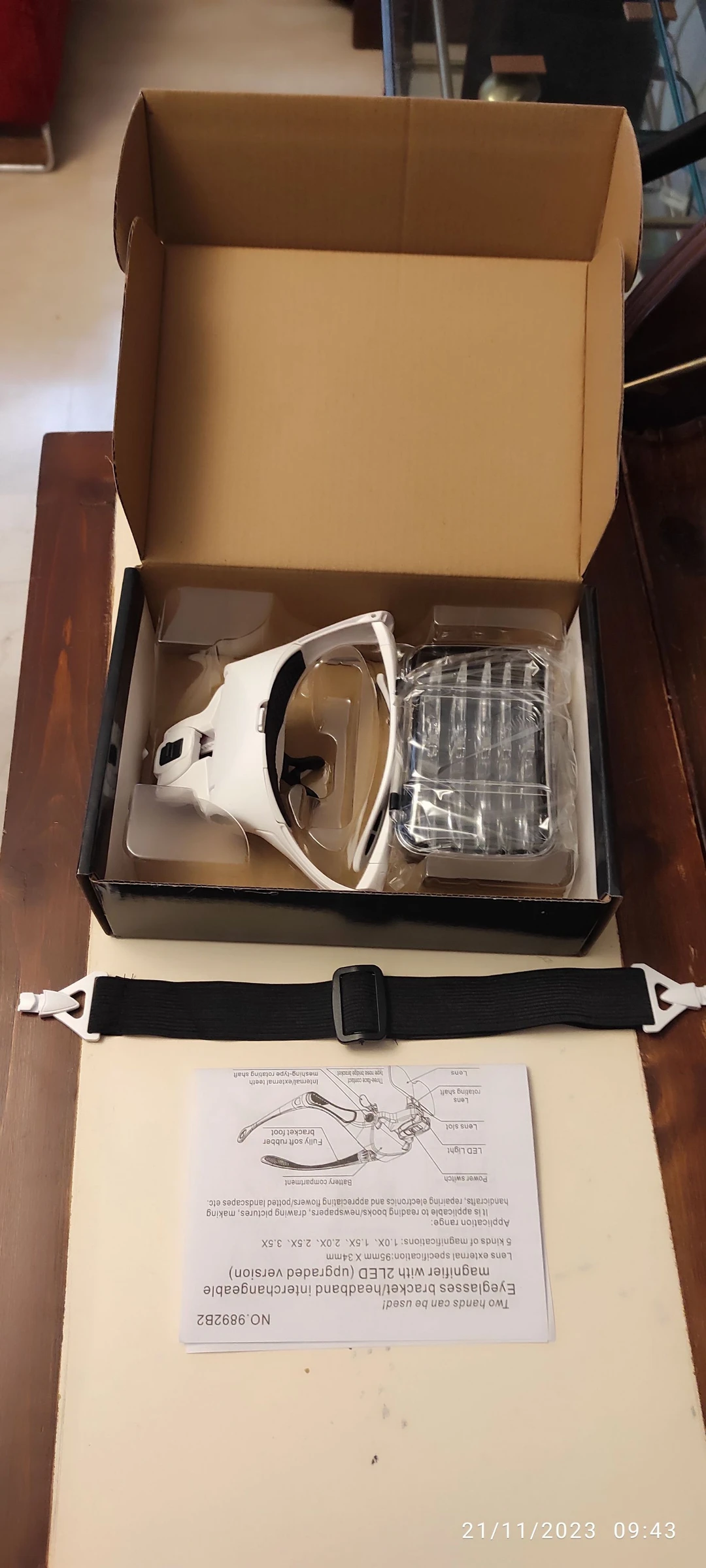 Óculos lupa com LEDs e 5 lentes intercambiáveis – photo 3
